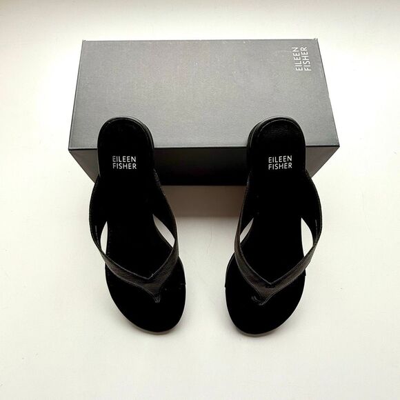 NWT Eileen Fisher “Erica “ black sandal  Size 8.5 - Picture 7 of 11